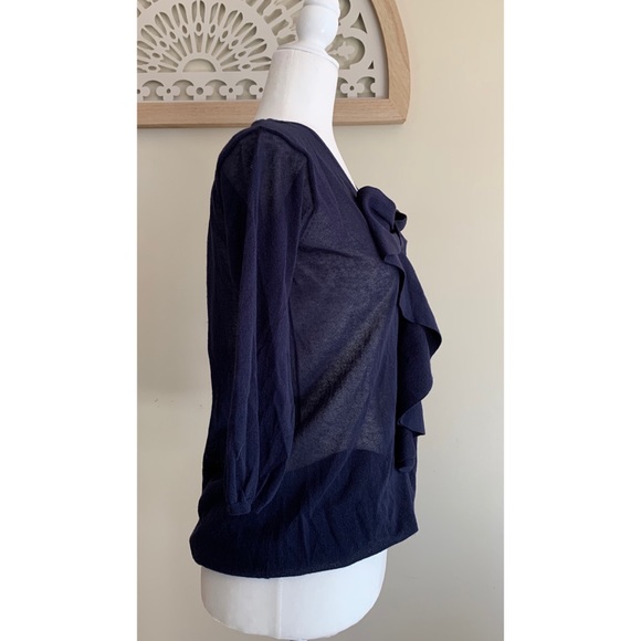 Love Moschino Bow embellished V Neck Blue size 4 - Picture 2 of 8